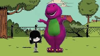 Lucy Loud meeting Barney the Dinosaur