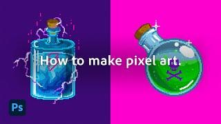 How to Make Pixel Art Tutorial for Beginners  Adobe Photoshop