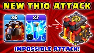 NEW TH10 Attack  LAVA HOUND + LIGHTING SPELL Attack strategy