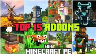 ️TOP 15 ADDONS for BEDROCK  MINECRAFT PE +1.20 #addons