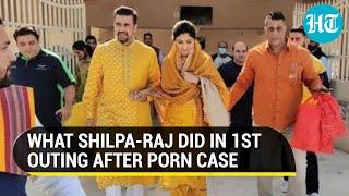 Raj Kundra Shilpa Shettys 1st joint public appearance after porn case row visit Himachal temple