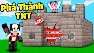 REDHOOD THỬ THÁCH DÙNG TNT PHÁ BANH THẾ GIỚI MINECRAFT PE*MỀU TIÊU DIỆT ZOMBIE BẰNG 1 QUẢ TNT MCPE