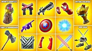 Evolution of All Fortnite Mythic Weapons & Items Chpater 1 Season 4 - Chapter 4 Season 2