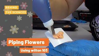 Piping Soap flowers - I try a new piping tip but decide I dont like it