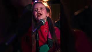 Claire singing I Love Rock and Roll with Crosby family band