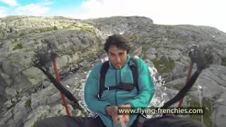 OFFICIAL  The Flying Frenchies catapult to base jump angry bird style