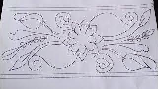 Beautiful Nakshi Kantha Design Drawing Tutorial-135Nakshi Kantha design Pattern