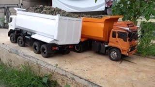 rc truck hino 700 dan fuso dump truk over load dan akhirnya...