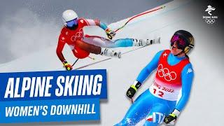 Alpine Skiing - Womens Downhill  Full Replay  #Beijing2022