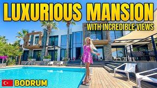 INSIDE A LUXURIOUS MANSION WITH INCREDIBLE AEGEAN SEA VIEWS   BODRUM HOUSE TOUR