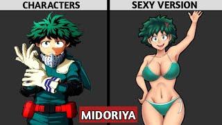 MY HERO ACADEMIA CHARACTERS SWAP TO SEXY GIRL VERSION.MAXTV