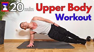 20 Min UPPER BODY WORKOUT  No Equipment  All Levels