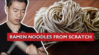 Ramen Noodles from scratch + how to Dry them 拉麺 ラーメン