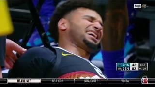 Jamal Murray Ankle Injury vs Charlotte Hornets