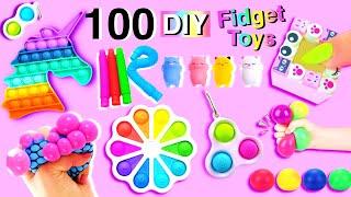 100 DIY FIDGET TOYS IDEAS - VIRAL TIKTOK FIDGET TOYS POP IT HACKS AND CRAFTS and more..