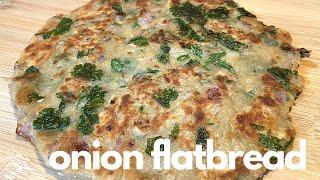 WHOLE WHEAT Onion Flatbread  Onion Paratha with NO Baking Soda and NO Yeast