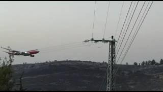 747 Super tanker fire fighting in Israel