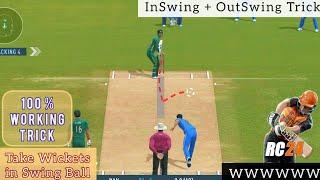 Swing Ball Wicket Taking Trick   Real Cricket 24 Bowling Tips  RC24