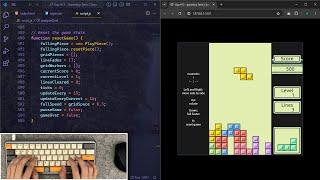 ASMR Programming - Gameboy Tetris Clone in JavaScript - No Talking