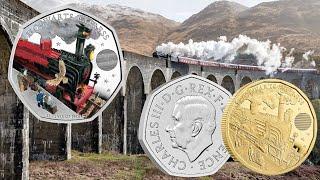 Harry Potter 50p Coins - The Hogwarts Express & 2023 Designs With King Charles III