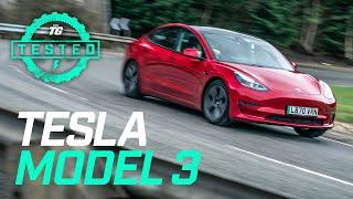 Tesla Model 3 2021 Review 0-60mph ride handling user guide & Tesla Autopilot  Top Gear Tested