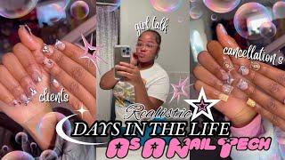 DAYS IN LIFE OF AN NAIL TECH  clients nail art cooking + girl talk