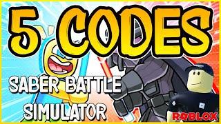 5 NEW WORKING CODES for SABER BATTLE SIMULATOR Roblox 2024  Codes for Roblox TV