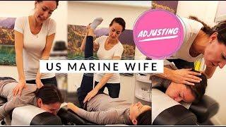 US Marine Wife Getting Adjusted by Chiropractor for the First Time by Dr. Kamilla Holst