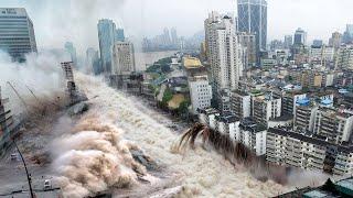 Cities DISAPPEARING Under HISTORIC Floods in China Historical flood in Guangxi.