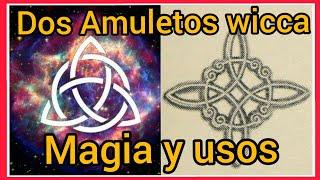 Amuletos wicca nudo de las brujas y triquetra