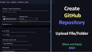 How to create Repository in GitHub and upload FileFolder. New and Easy Method