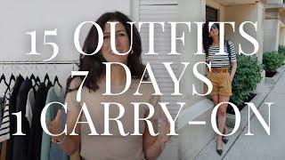 Packing Light 15 Outfits 7 Days 1 Carry-on - Travel Capsule