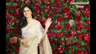 Katrina Kaif Surprising Entry  for DeepVeers reception  in a stunning saree