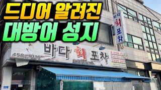 서울의 전설적인 횟집 바다회사랑을 잇는 겨울철 대방어 성지