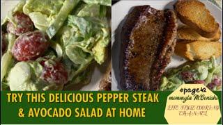 HOW TO MAKE AVOCADO SALAD AND PEPPER STEAK AT HOME @mommyla M.Oonishi