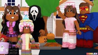 Our Family Went TRICK OR TREATING *HALLOWEEN NIGHT* Roblox Bloxburg Roleplay #roleplay