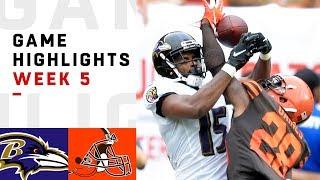 Ravens vs. Browns Week 5 Highlights  NFL 2018