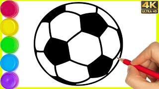 HOW TO DRAW A FOOTBALL STEP BY STEP  EASY TO DRAW SOCCER BALL DRAWING  FOOTBALL KAISE BANATE HAIN