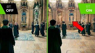 Hogwarts Legacy -  Reflections FIXED  Ray Tracing OnOff Comparison    RTX 4090