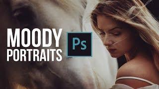 How to Edit DARK & MOODY FADED Portraits Photoshop CC Tutorial