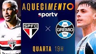 SÃO PAULO X GRÊMIO  AQUECIMENTO AO VIVO E COM IMAGENS  BRASILEIRÃO 2024  #live  sportv