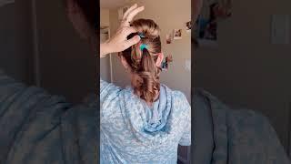 Легкая и красивая прическа на тонкие волосы ️ #прическасамойсебе #hairstyle #hairtutorial #прически