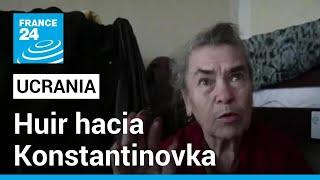 Ucrania civiles huyen de los ataques rusos hacia Konstantinovka aunque no sea un lugar seguro