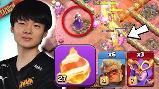 NAVI gets WRECKED by Insane SUPER WITCH FIREBALL attacks on HARD MODE Clash of Clans