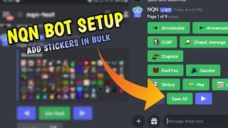 How to setup nqn bot in hindi  Stickers pack for discord server