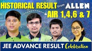 JEE Advanced Result Celebration in Patna  Toppers   AIR - 1 4 6 & 7 from Allen 