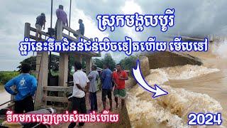 Floods in Cambodia 2024  ទឹកមកកាន់តែច្រើនហើយ ឆ្នាំនេះស្រុកមង្គលបូរី ប្រហែលទឹកជំនន់ជន់លិចទៀតហើយ