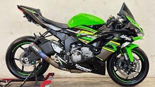 Kawasaki Zx6r 2019 Exhaust sound Daivo taitanuim slip on