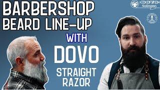 Barbershop Beard Line-Up with a DOVO Straight Razor