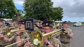 Royal Regiment of Scotland march out  Black Bear